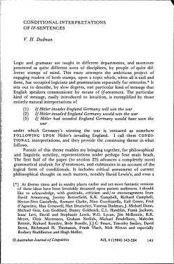 conditional interpretations of if-sentences