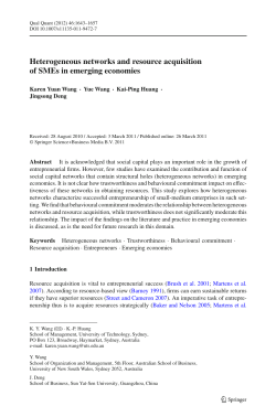Heterogeneous networks and resource