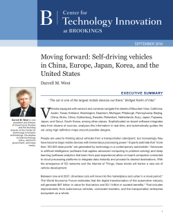 Moving forward: Self-driving vehicles in China, Europe, Japan