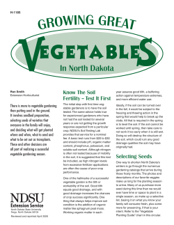 Growing Great Vegetables in ND
