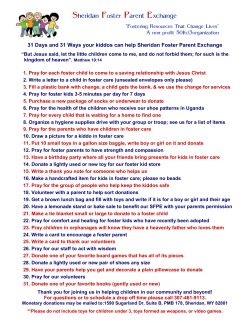 31 Days 31 Ways your children can help