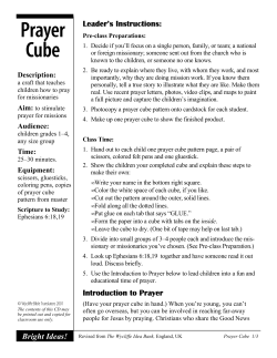 Prayer Cube - Wycliffe UK