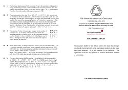 solutions leaflet - United Kingdom Mathematics Trust