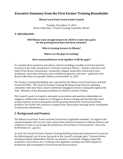 Executive Summary from the First Farmer Training Roundtable