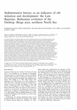 Sedimentation history as an indicator of rift initiation and development