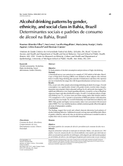 Alcohol drinking patterns by gender, ethnicity, and social class in
