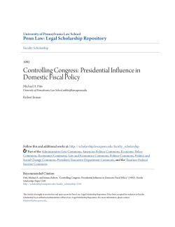 Controlling Congress: Presidential Influence in Domestic Fiscal Policy