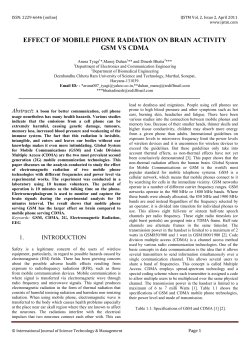 effect of mobile phone radiation on brain activity gsm vs cdma