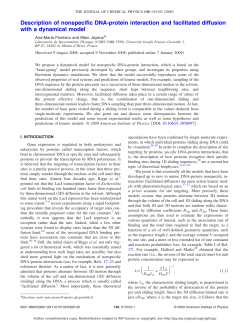 Description of nonspecific DNA-protein interaction and facilitated