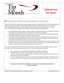 Are you offended by foul language?