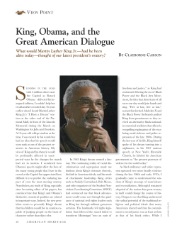 King, Obama, and the Great American Dialogue
