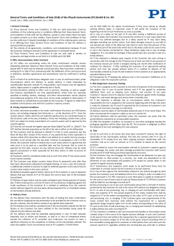 General Terms and Conditions of Sale