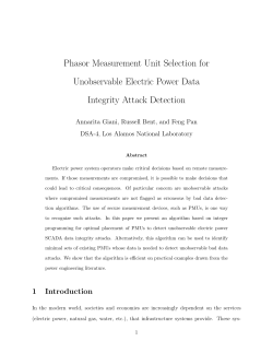 Phasor Measurement Unit Selection for Unobservable Electric