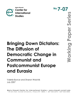 Bringing Down Dictators: The Diffusion of Democratic Change in