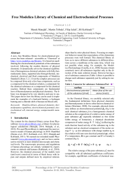 Free Modelica Library of Chemical and Electrochemical Processes