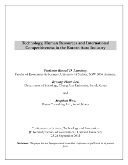The Failure of Lean Production and Employment Relations in Korea