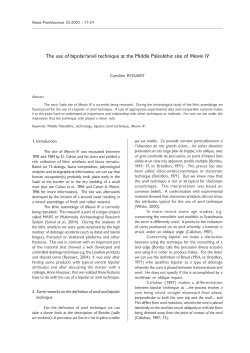 The use of bipolar/anvil technique at the Middle Paleolithic site of