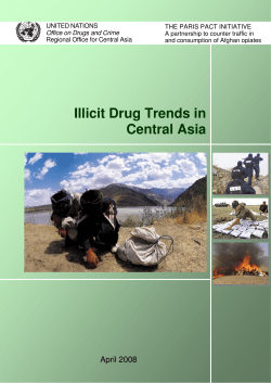 Illicit Drug Trends in Central Asia - United Nations Office on Drugs