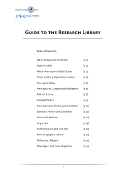 Guide to the Research Library - John-F.-Kennedy-Institut
