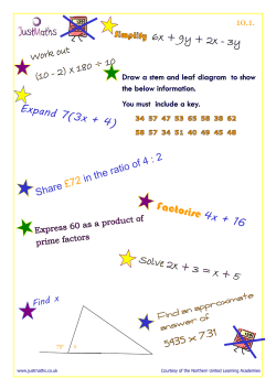 Simplify 6x + 9y + 2x - 3y Solve 2x + 3 = x + 5 Factorise 4x + 16