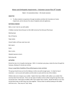 Motor and Orthopedic Impairments &ndash; Volunteer Lesson Plan (4th
