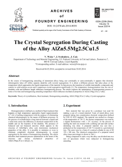 The Crystal Segregation During Casting of the Alloy AlZn5.5Mg2