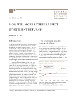 HOW WILL MORE RETIREES AFFECT INVESTMENT RETURNS?