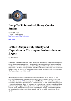 ImageTexT: Interdisciplinary Comics Studies Gothic Oedipus