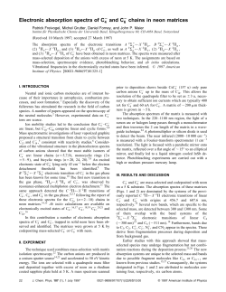 Electronic absorption spectra of C and C chains in neon matrices