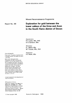 Exploration for gold between the lower valleys of the Erme and Avon