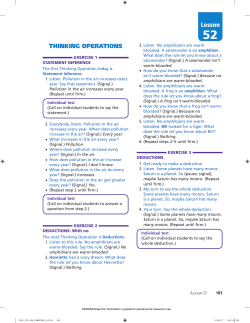 Comprehension A, Lesson 52