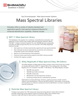 Mass Spectral Libraries - Shimadzu Scientific Instruments