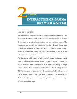 interaction of gamma ray with matter