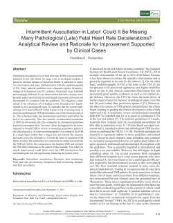 Intermittent Auscultation in Labor: Could It Be Missing Many