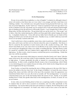 Sermon text - First Presbyterian Church in Philadelphia