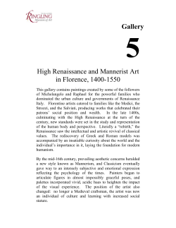 Gallery High Renaissance and Mannerist Art in Florence, 1400-1550