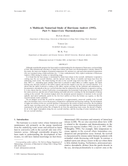 Inner-Core Thermodynamics - UMD | Atmospheric and Oceanic