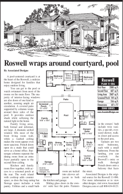 Roswell wraps around courtyard, pool