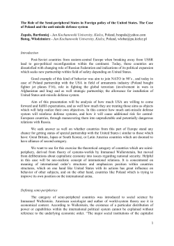 The Role of the Semi-peripheral States in