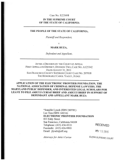 People v. Buza - Electronic Frontier Foundation