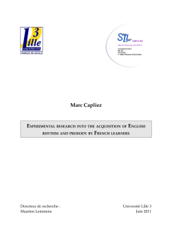 Acquisition of English rhythm and prosody by French