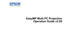 EasyMP Multi PC Projection Operation Guide v2.00 (English)