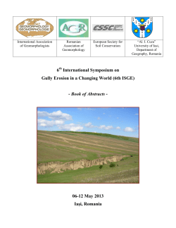 6th International Symposium on Gully Erosion in a Changing
