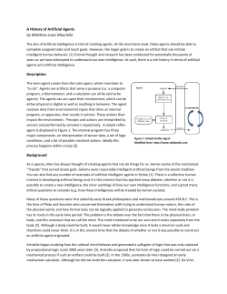 A History of Artificial Agents by Matthew Louis Mauriello Description