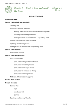 Module 2 - What is True and Good?