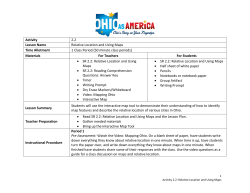 Activity 2.2 Lesson Name Relative Location and Using Maps Time