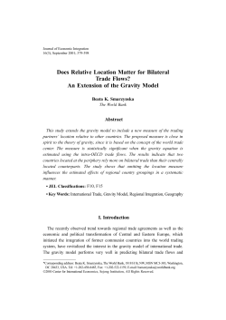 Does Relative Location Matter for Bilateral Trade Flows? An