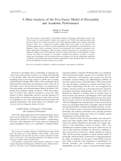 A Meta-Analysis of the Five-Factor Model of Personality and