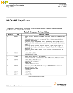 MPC8349E Chip Errata