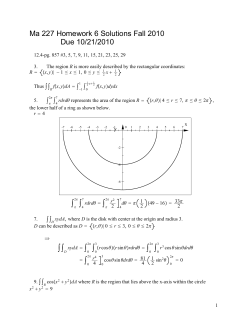 Ma 227 Homework 6 Solutions Fall 2010 Due 10/21/2010
